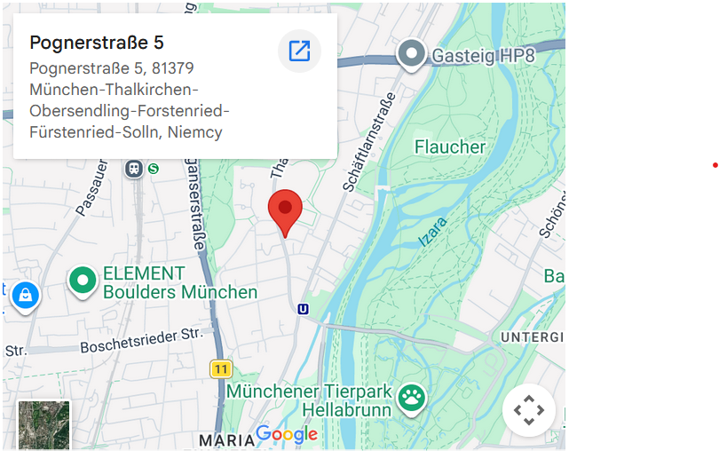 Karte: Pognerstraße 5, München
